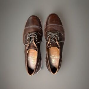Brunello Cucinelli Leather Derby Shoes Brown EU 42 1/2 US 9.5 Made in ITALY